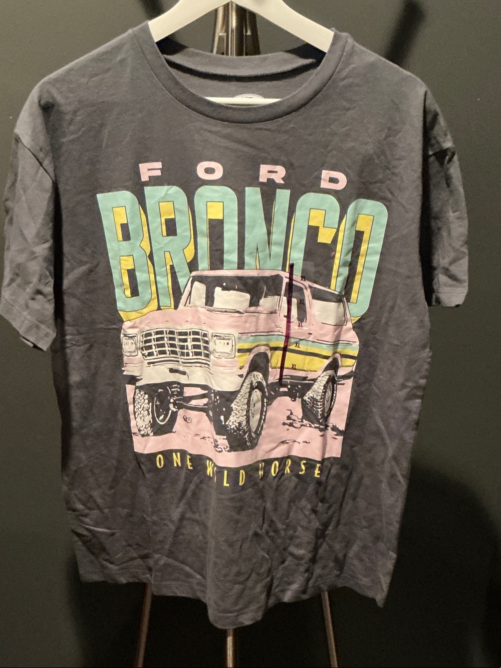 Ford Bronco Graphic Tee - Black with Pastel Print